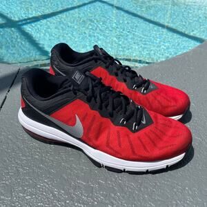 Nike Air Max Running Shoes Mens S 12 Red Black Athletic Sneakers Cushion Comfort